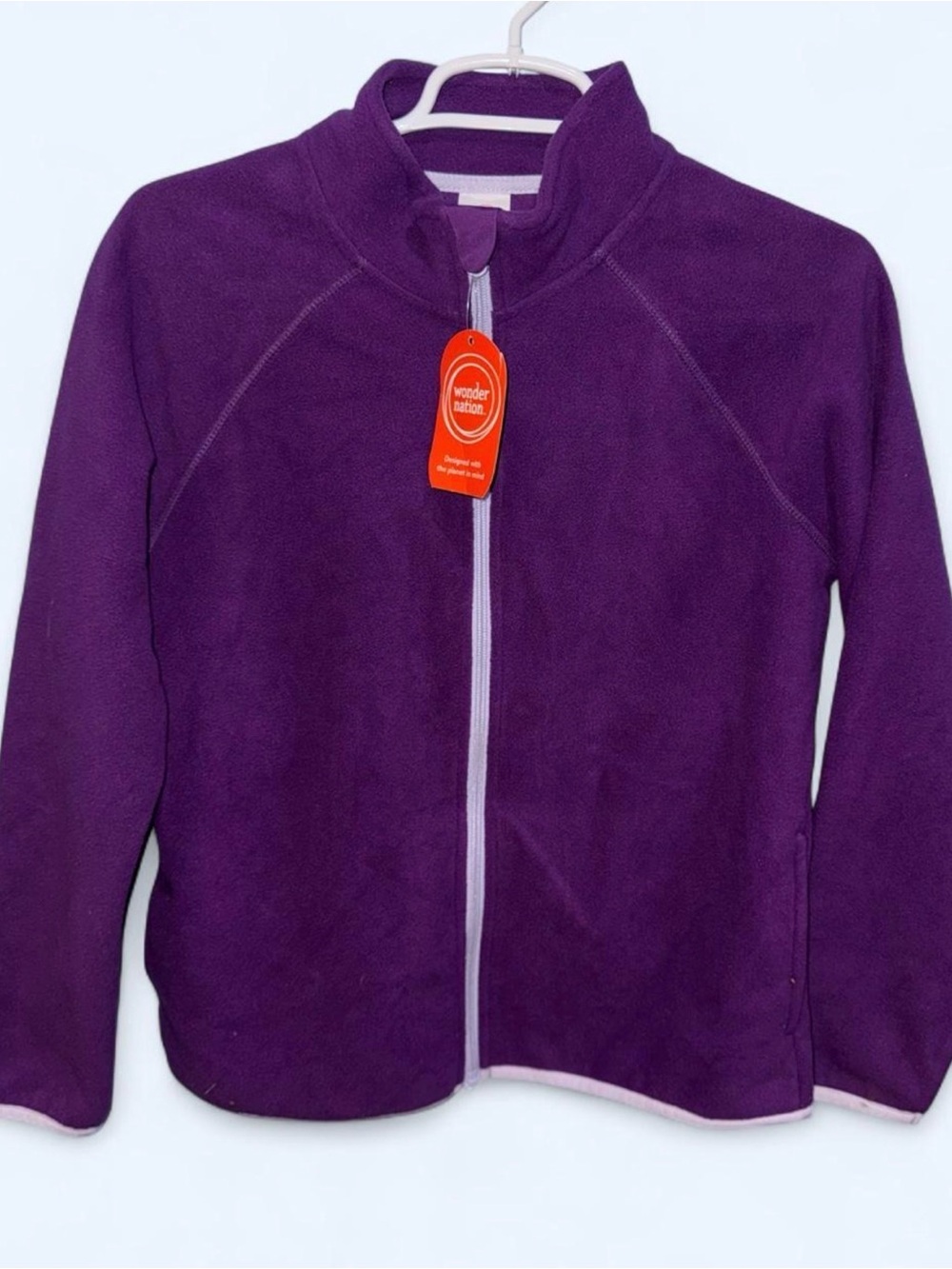wonder nation Purple Full-Zip Fleece Jacket